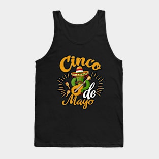 Funny Mexico Cinco de Mayo Pepper Mexican Tank Top